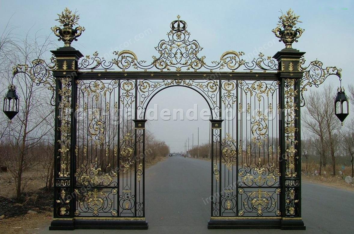 great quality iron gate door,wrought iron fence customized gate_Gate