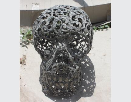 cast iron statues,cast iron items skull