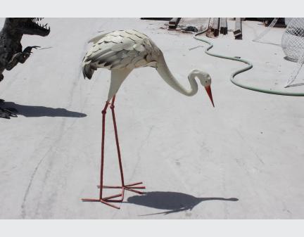 metal garden art animals,metal yard animals crane