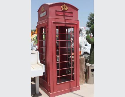 iron sheet decor,Modern Outdoor Sculptures, telephone booth