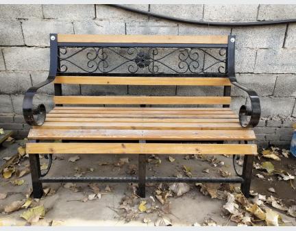 cast iron outdoor bench, black iron bench, wooden iron mordern bench