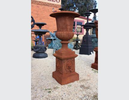 cast iron garden urns,black urn planter,garden urns,cast iron flower pots