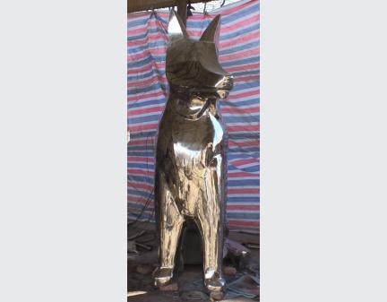 Artwork,Art Sculpture,High Quality Iron Sculpture large stainless  steel dog