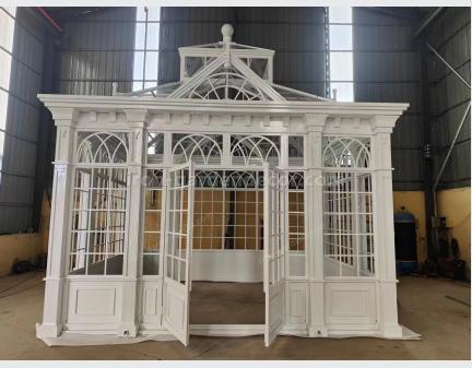 Hot sale cast iron glasshouse, outside greenhouse, iron gazebo for home yard