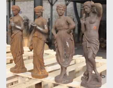 statue,iron statue,sculpture,cast iron garden statue,Iron Casting small four seasons Statues