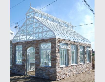 Galvanized Greenhouse,cast iron large gazebo with thickness glass