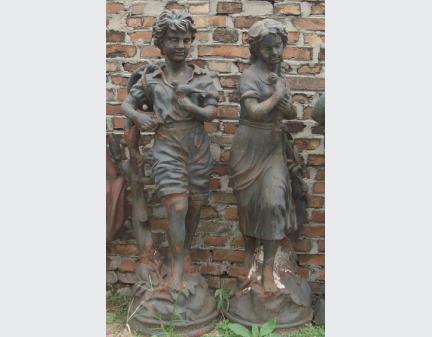 ,cast iron statue,heavy metal sculpture