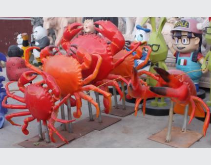 Fiberglass Art,Customize Art,workshrimp soldiers and crab generals