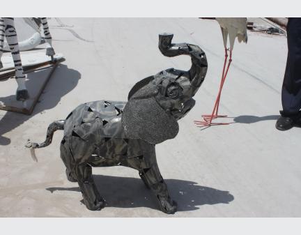 iron sheet decor,metal garden art animals elephant