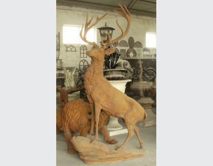 metal animal,cast iron stag,iron stags,animal