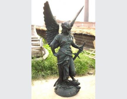 cast iron angel soldier statue,iron statue iwth sword