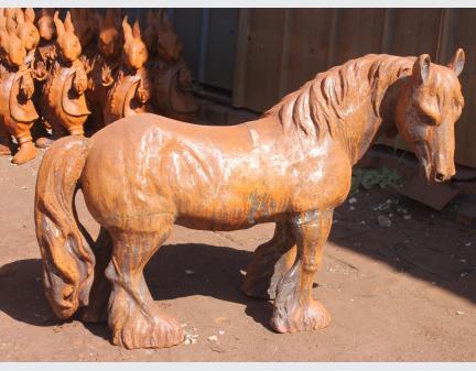 metal animal yard art little horse