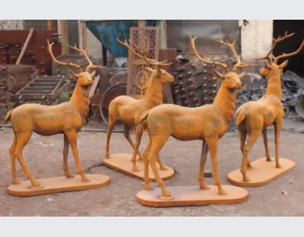 cast iron sculpture,metal animals wholesale stags