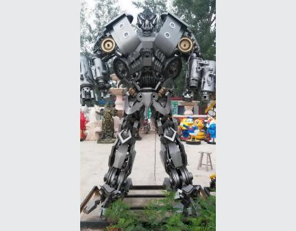 Decor Metal Robot Iron Transformer Sculpture Statue,Large Transformer Robot Model