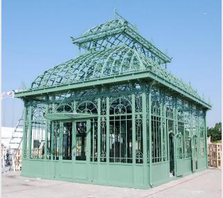 antique garden with glass,garden house