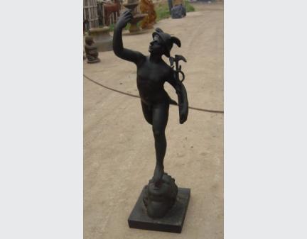 Hermes statue metal,iron casting outdoor sculpture