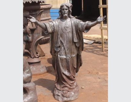 cast iron statues of Jesus ,wrought iron sculptures