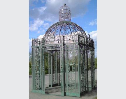 iron sculpture art,black gazebo,greenhouse