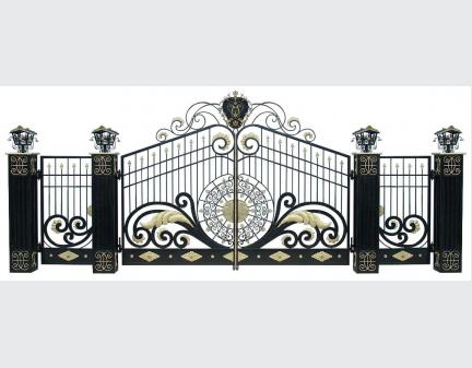 metal outdoor gate,black iron gate,iron fence gate