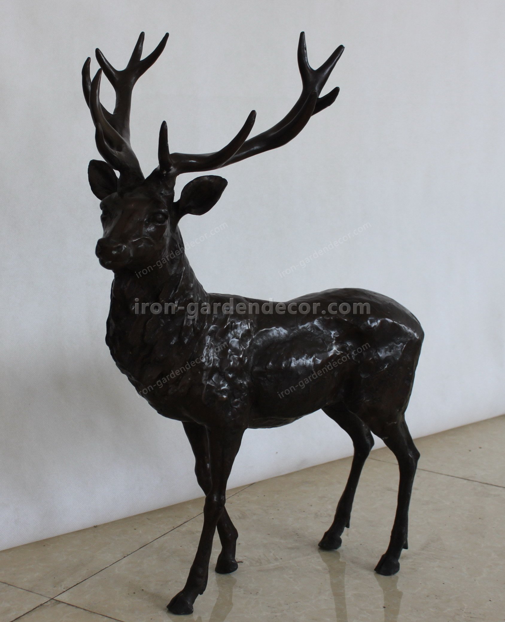 bronze deer, metal deer for garden decoration art_Stag_AnimalYard art